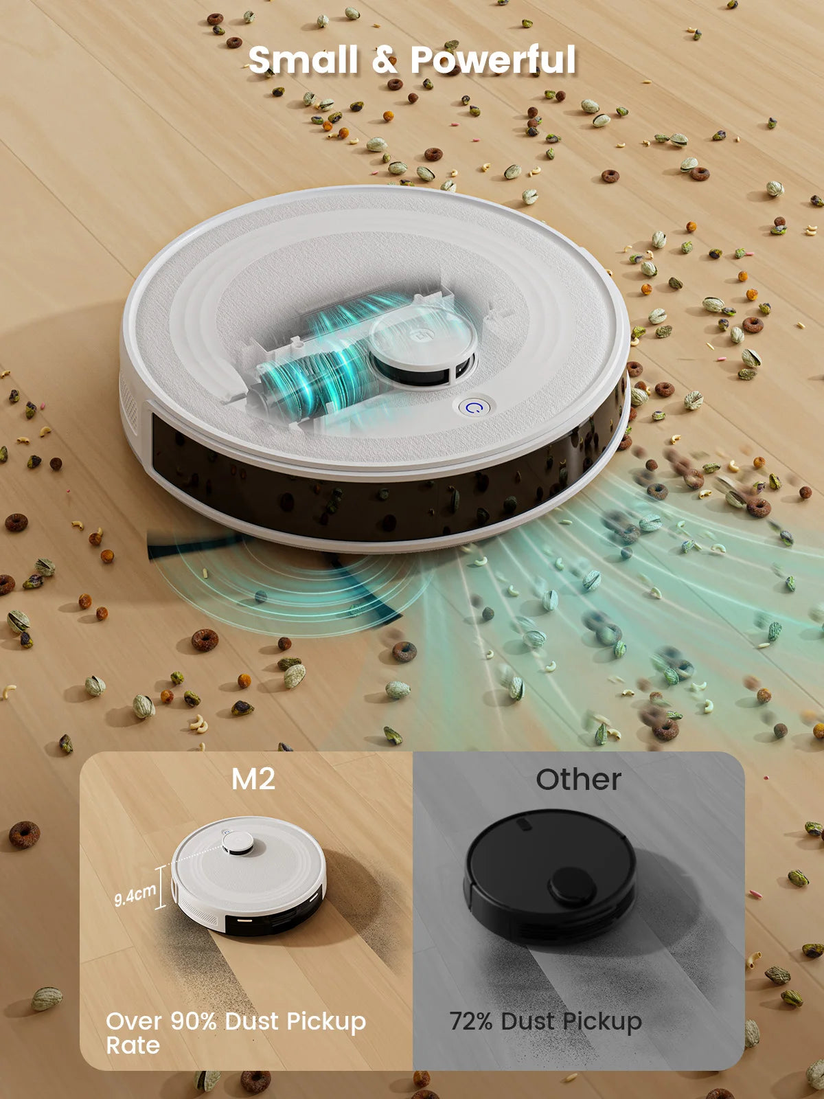 LEFANT M2 Robot Vacuum Cleaner, Laser Navigation dToF, 6000Pa, Anti-Tangle, Selected Area Cleaning, Ideal for Pet Hair, Carpets