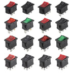 10/30/100Pcs KCD1 Snap-in Boat Rocker Switch Toggle Power SPST ON-OFF 2/3/4 Pin AC 250V 6A 125V 10A 2Pin Position Snap Switch