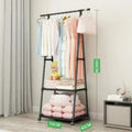 Mobile Clothes Hanger Triangle Coat Rack with Wheel Household Bedroom Storage Racks Rolling Simple Atmospheric Thick Coat Rack