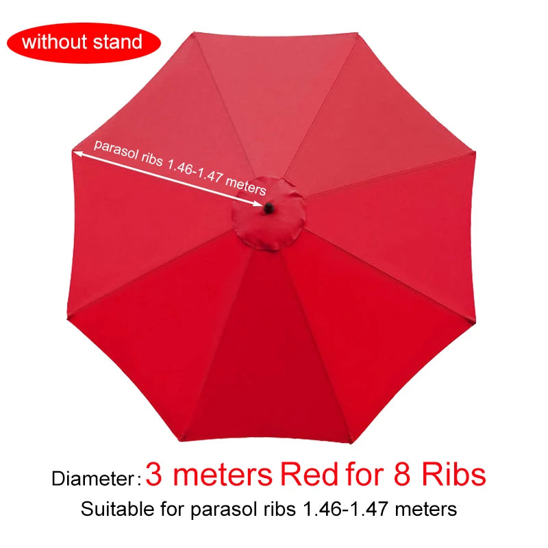 Parasol Replacement Cloth Outdoor Garden Banana Umbrella Cover Waterproof Sunshade Canopy For 6 Ribs/8 Ribs Parasol