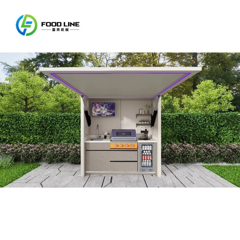Customized Modular Stainless Steel Outdoor Kitchen Cabinet Waterproof Durable Easily Assembled for Family Backyard Barbecue
