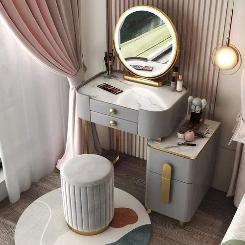 Vanity Makeup Desk Dressing Vanity Makeup Desk Organizers Mirror Storage Dressers Bedroom Multifunctional Schminktisch Furniture