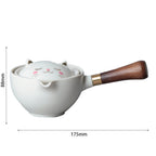 Chinese Gong Fu Tea Set Portable 360 Rotation Teapot Ceramic Tea Maker Infuser Semi-Automatic Teaware for Home Office Travel