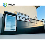 Customized Modular Stainless Steel Outdoor Kitchen Cabinet Complete BBQ Island With Grill For Garden Outside Dining