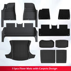 TPE Floor Mat with Door Sill Protector for Tesla Model 3 Highland Floor Trunk Mats Cargo Liner for Model 3 2025 2024 Accessories