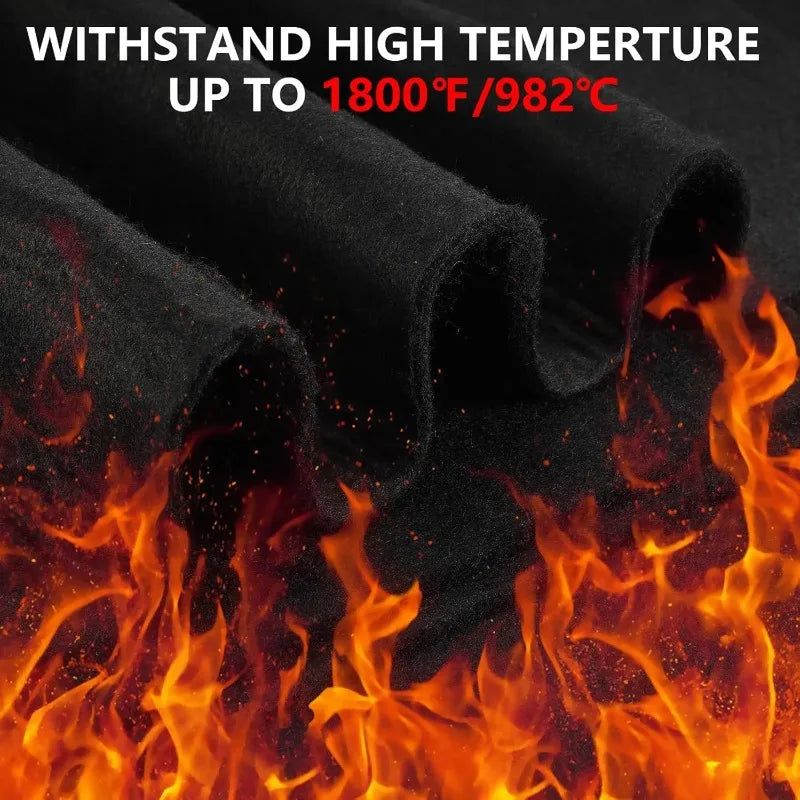2mm/5mm Heat Insulation Flame Retardant Felt Non-woven Welding Blanket Fireproof Carbon Fiber Wire Fireproof Cotton
