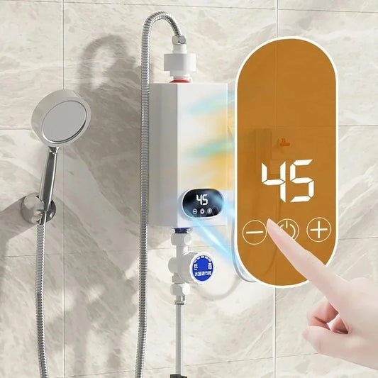Instant Water Heater 220V 4500W Portable Electric Heaters for Bathroom Hot Water Shower and Home Kitchen Heating
