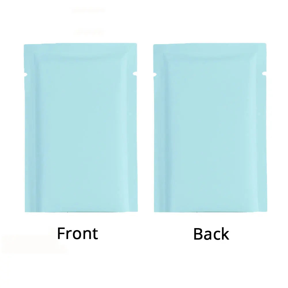 Multi Size Smell Proof Storage Bags Matte Black Open Top Tear Notch Pouches Vacuum Heat Sealing Aluminum Foil Mylar Package Bags