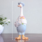 DIY Handmade Idyllic Simulation Resin Duck Animal Home Garden Courtyard Decoration Balcony Patio Decoration Garden Decor Statues