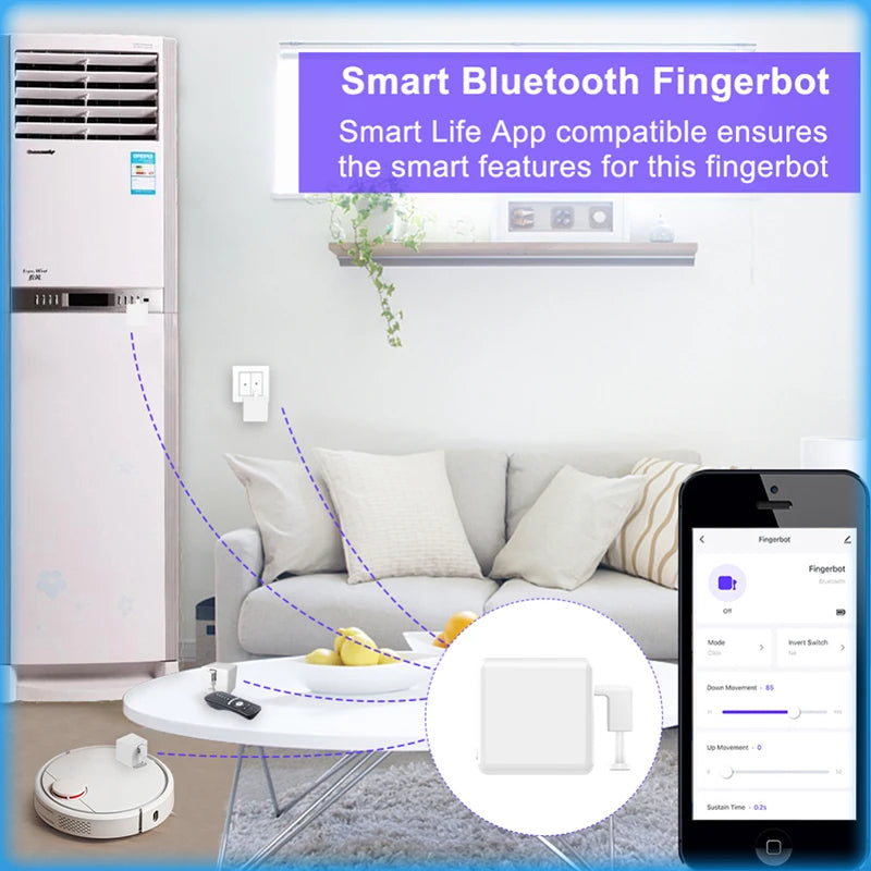 AUBESS Tuya Smart Cubetouch Switch Finger Button Pusher Robot Smart Home Voice Control For Alexa Assistant