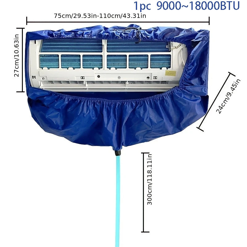 Summer Large Air Conditioning Cleaning Cover Kit 36000BTU Hanging AC Reusable Thickened Dust Water Bag Support Plate Cleaner