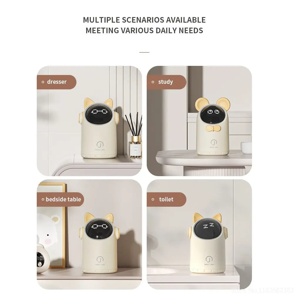Intelligent Sensor Desktop Waste Bin for Home Office Children Bathroom Mini Small Size Bucket  Anti Pinching Light Waste Bin