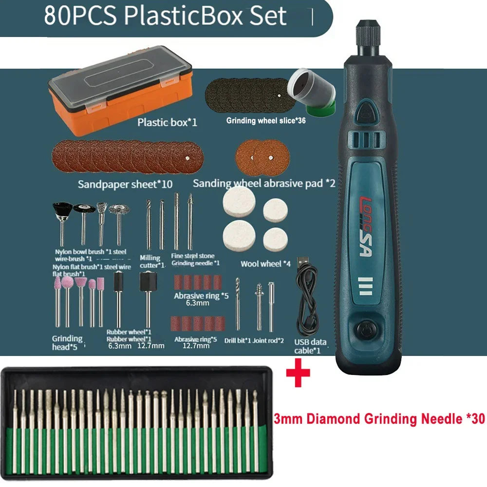 3.6V 5000-10000-15000r/min Electric Hand Drill Mini Engraver Drill Kit Tools Cordless Grinder Engraving Griding Drilling Machine