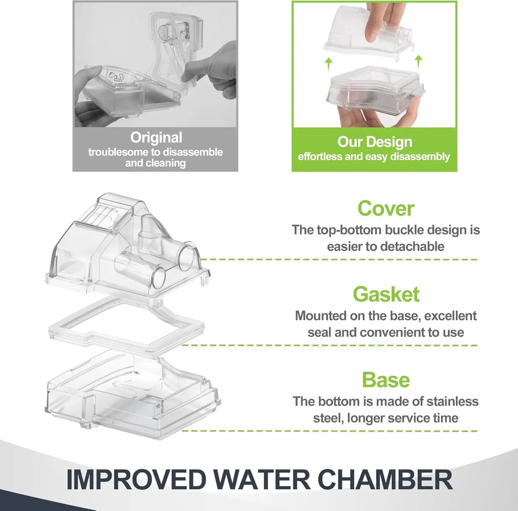 380ml Water Chamber for AirSense 10, Replacement Water Tub for Aircure 10, Easy to Install and Clean, Reliable CPAP S10 Supplies