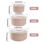 2sets  3pcs/set Food Storage Containers Bento Box with Lid Microwave Storage Containers for Kitchen Storage Meal Pre