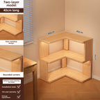 Solid Wood Corner Bookshelf Integrated Shelf Against The Wall Floor Narrow Cabinet Household Corner Storage Shelf Bookcase