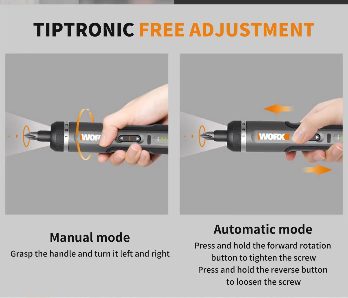 Worx 30 Bit Sets Power Tools WX242 Electrical Screwdriver Sets Smart Cordless drill Screwdrivers USB Rechargeable Handle 4V DIY