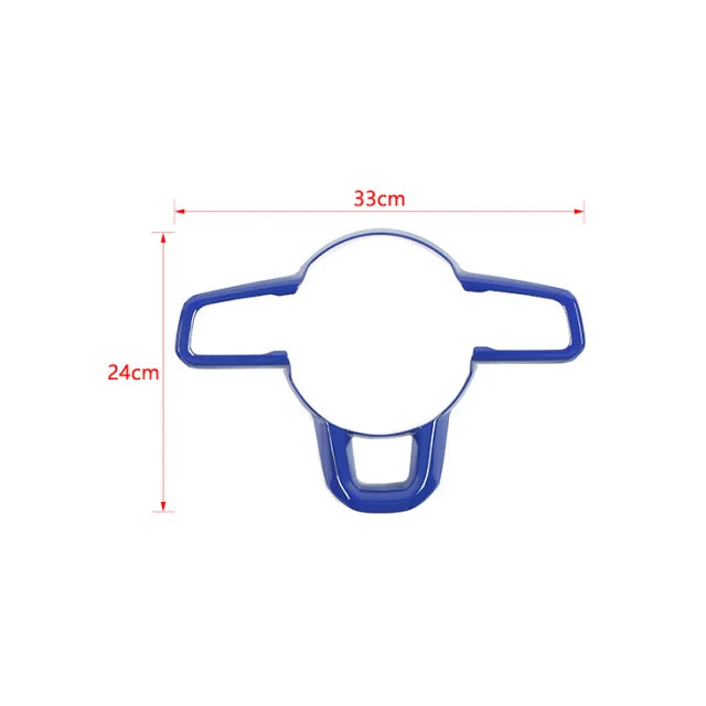 JIDIXIAN fit for Jeep Wrangler JL for Gladiator JT 2018 2019 2020 2021 2022 2023 2024 Car Steering Wheel Decoration Panel Cover