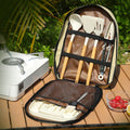 Outdoor knife set, portable stainless steel kitchen knife, cutting board, kitchen utensils, camping and picnic storage bag