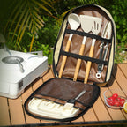 Outdoor knife set, portable stainless steel kitchen knife, cutting board, kitchen utensils, camping and picnic storage bag