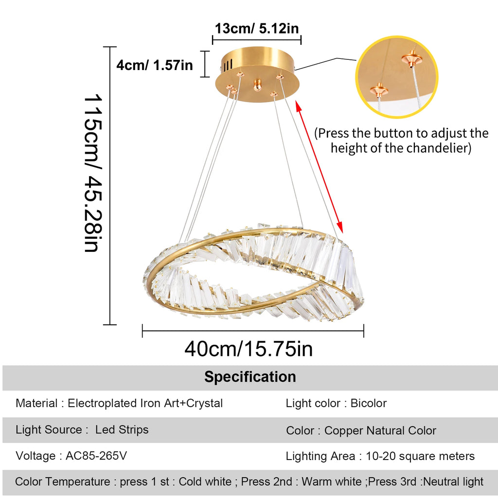 Led Luxury Ring Pendant Lights For Living Dining Room Chandelier Modern Home Decor Ceiling Lamp Nordic Luminaire Fixture Lustre
