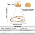 Led Luxury Ring Pendant Lights For Living Dining Room Chandelier Modern Home Decor Ceiling Lamp Nordic Luminaire Fixture Lustre