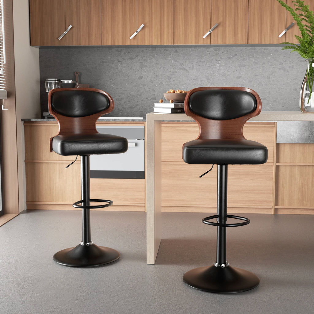 Home Bar Stools with Backrest (2-Pack)