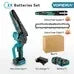 Yofidra 8 Inch Brushless Electric Chainsaw Cordless Rechargeable Woodworking Garden Pruning Saw Tool For Makita 18V Battery Pin