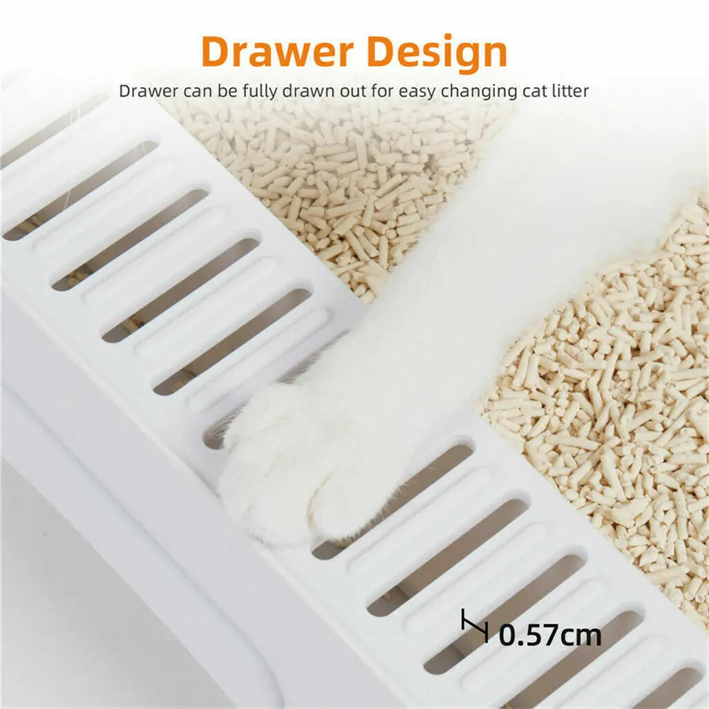 Foldable Cat Litter Box with Scoop & Sifting Tray - Enclosed Top/Front Entry | AlluCanFind