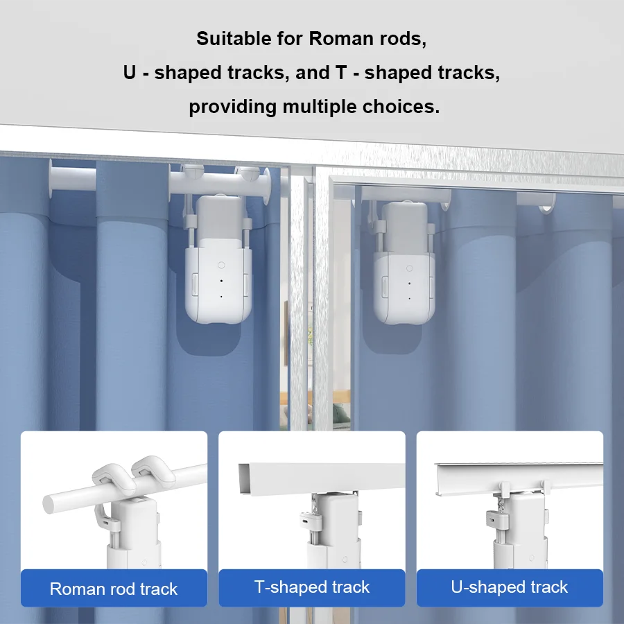 Smart For Home Curtain Opener Electronic 3in1Track Curtain Motor Robot Remote Button Control Automatic Curtain Opener