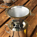 Cone Coffee Filter Screen 304 Stainless Steel Double-layer Espresso Tea Strainer Reusable Coffeeware Kitchen Gadgets
