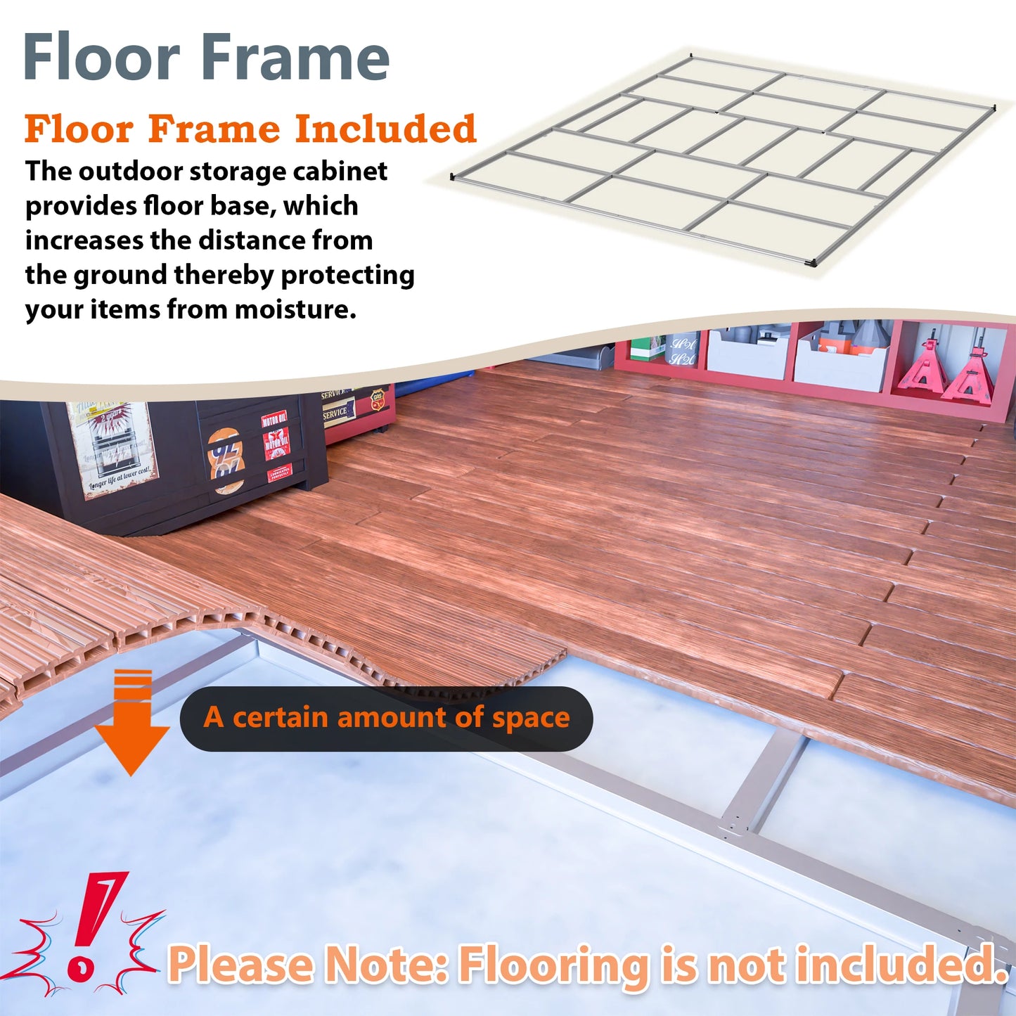 12x14FT Metal Outdoor Storage Shed, Lockable Double Doors, Waterproof Garden Tool House, Light Gray