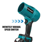 Kamolee Brushless 2000W Electric Turbo Blower Jet Fan 200M/S Car Dryer Handheld Dust Blowing Tool Apply to 18V 21V Battery