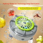 Small Fruit and Vegetable Cleaning Machine Vegetable Fruit Pesticide Residue Removal Turbine Purifier  Wireless Vegetable Washi