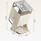 Knife Rack Kitchen Household Countertop Knife Holder Integrated Knife Block Storage Rack Detachable Draining No Installation Nee