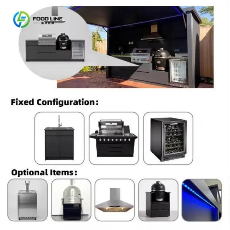 Outdoor Kitchen Base Cabinets Grill With Fridge Outside Kitchen Bbq Grill Set Island Outdoor Kitchen Grill  Customized