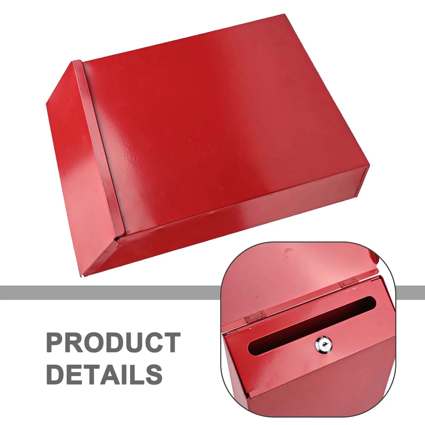 Outdoor Wall Mailbox with Key Lock