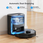 Lubluelu SL60 Plus Robot Vacuum Self Emptying, Hands-free Up To 60 Days, 4000pa Robot Vacuum And Mop Combo 3 In 1 Robotic Vacuum