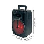 6.5" Portable Bluetooth Speaker | Heavy Bass Subwoofer with Party LED Lights