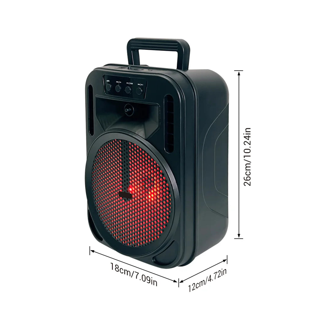 6.5" Portable Bluetooth Speaker | Heavy Bass Subwoofer with Party LED Lights