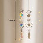 Brass Crystal Rainbow Crystal Hanging Pendants Suncatcher Moon Catcher Stained Glass Wind Chimes Home Garden Decor Kristalle