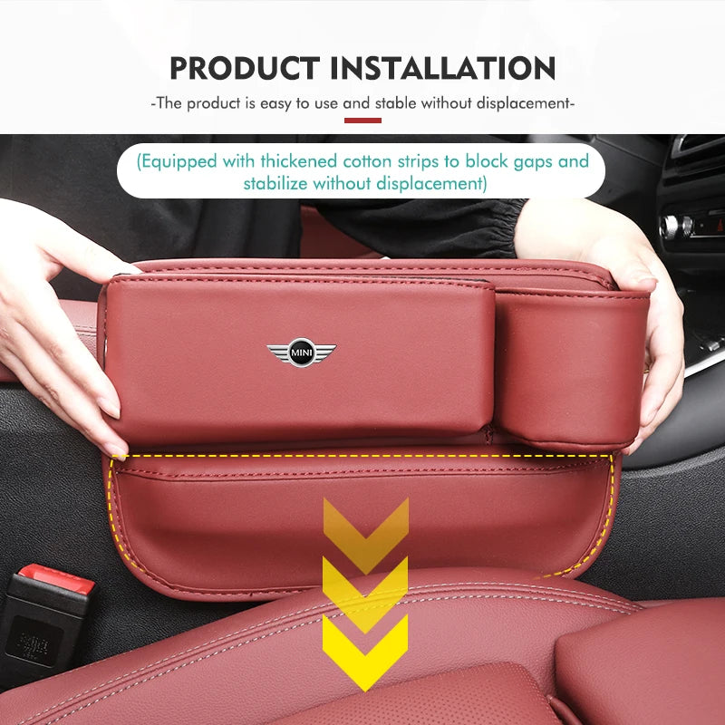 Car Cup Holder Organizer Crevice Gap Filler Stuff Storage Box For MINI Cooper One JCW R56 Countryman Clubman R50 R53 R58