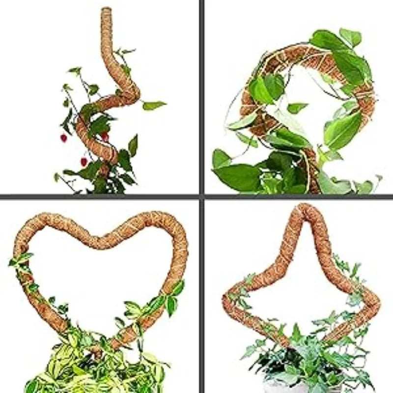 80cm Bendable Coco Coir Moss Pole Plant Cage Climbing Pole Plant Support Extension for Monstera Plant To Grow Upward Garden
