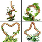 80cm Bendable Coco Coir Moss Pole Plant Cage Climbing Pole Plant Support Extension for Monstera Plant To Grow Upward Garden
