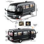 1:24 alloy bus model, cool sound and light, exquisite desktop ornaments, the best collection for car model enthusiasts