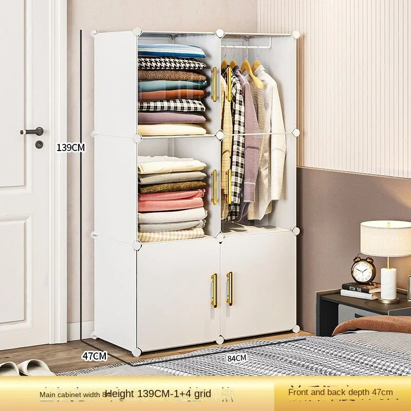 NEW Wardrobe Clothes Cabinets Dressers Cube Storage Locke Closet Plastic Collapsible Sturdy Home Bedroom Foldable Furniture