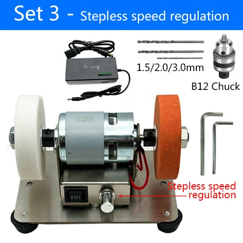 Small grinding machine, table grinding, coarse and fine double grinding wheels, household small electric grinding, polishing