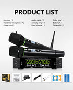 Professional wireless microphone 2 channels charging handheld home karaoke KTV performance singing microphone