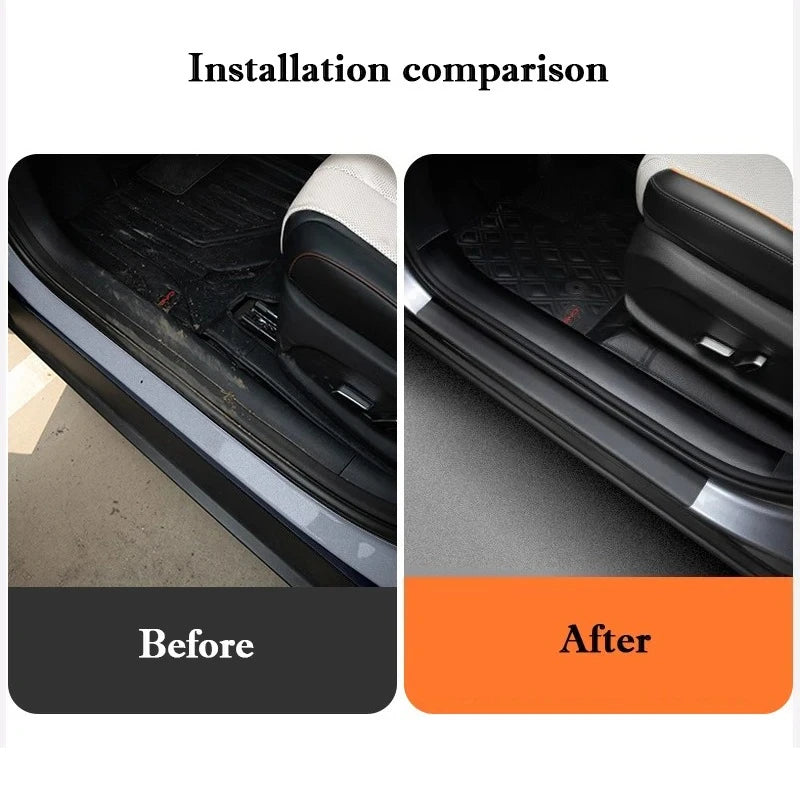 For BYD Yuan UP Pro 2024 2025 Car Door Threshold Strip Protective Stickers Door Trunk Scratch Trampling Resistant Stickers Pad
