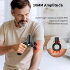 Cordless Dual Head Percussion Massage Gun with Detachable Extension Handle Deep Tissue Back Massager for Hard to Reach Muscle